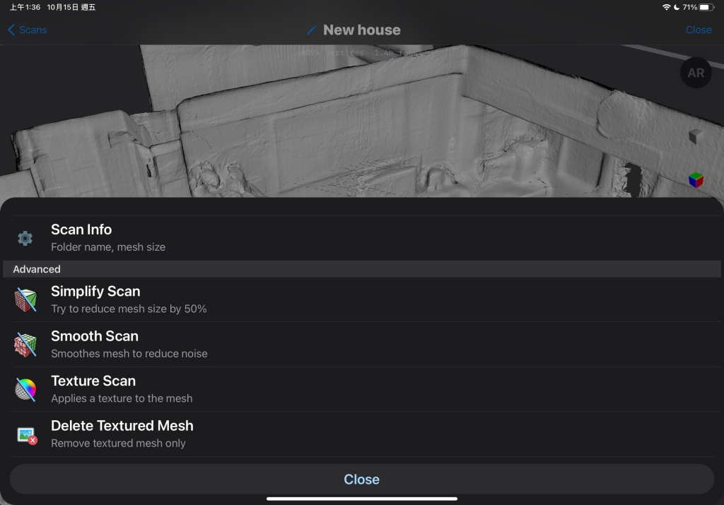 IPad上面超好用的空间扫描3D Scan App